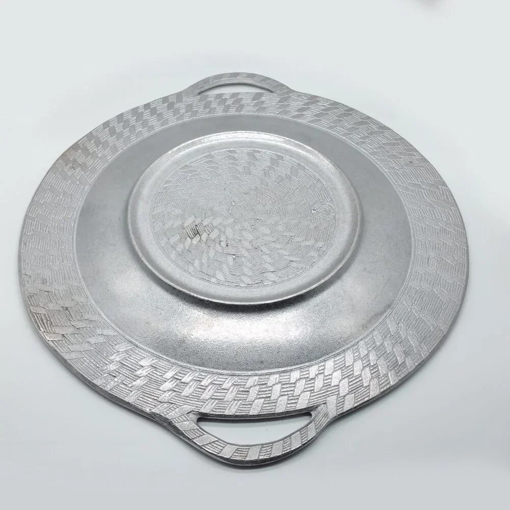 Wilton Armetale Large Round Platter Tray with Handles 14.5